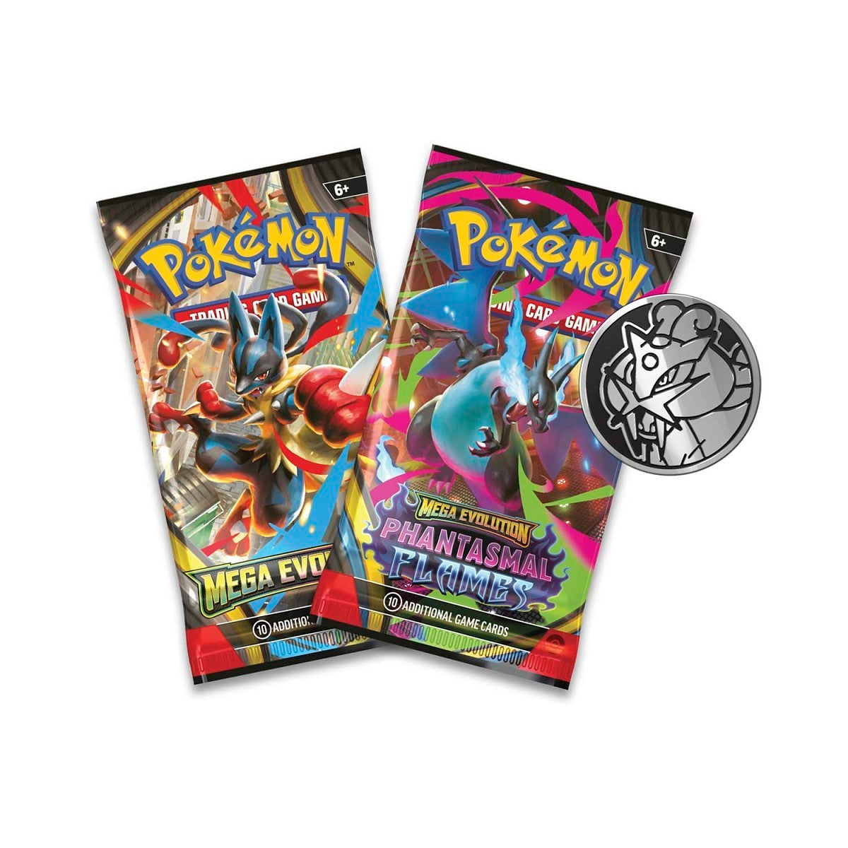 Pokémon TCG: Raikou Card, Coin & 2 Booster Packs Mega Evolution/ Phantasmal Flames